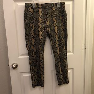 H&M snakeskin pants